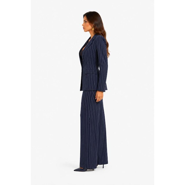 Conjunto Social D Bell Outlet Fashion Alfaiataria Azul