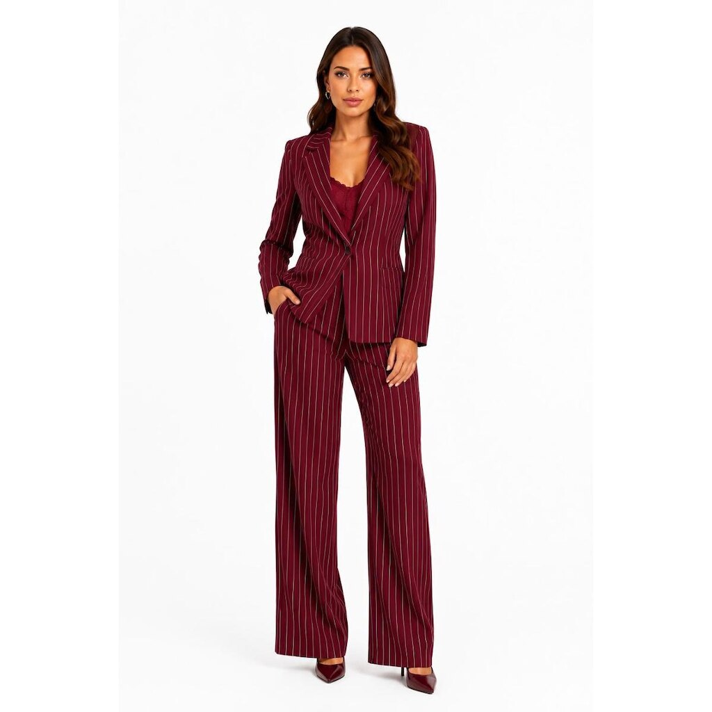 Conjunto Social D Bell Outlet Fashion Alfaiataria Vermelho
