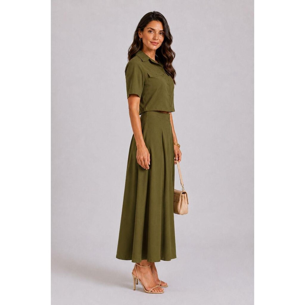 Conjunto Social D Bell Outlet Fashion Verde Escuro