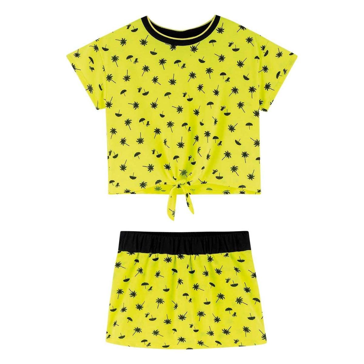 Conjunto Teen Feminino Blusa + Short-Saia Amora 51665.9010.12 Amora - Amarelo Menor preço em Conjunto Teen Feminino Blusa + Short-Saia Amora 51665.9010.12 Amora - Amarelo