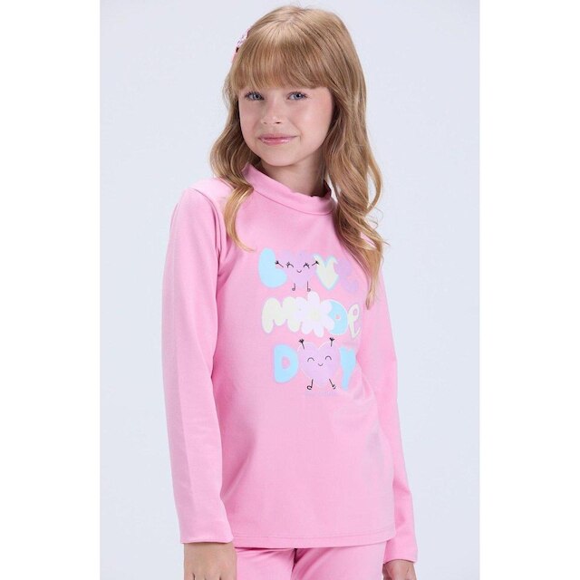 Conjunto Térmico Infantil Feminino Brilha no Escuro Love Day
