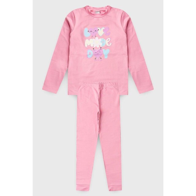 Conjunto Térmico Infantil Feminino Brilha no Escuro Love Day