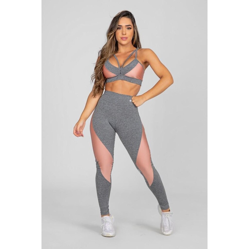 Conjunto Top + Calça Legging Feminino Fitness Academia Leve