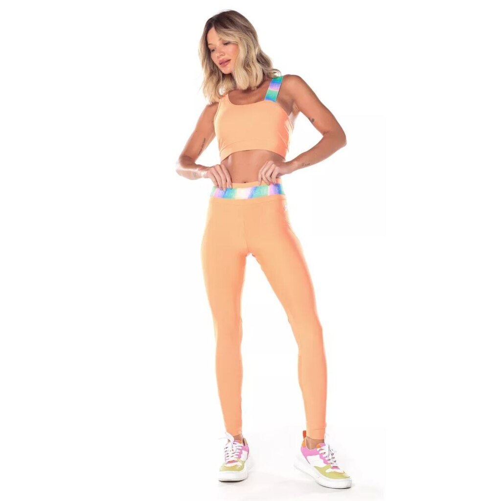 Conjunto Top E Legging Fitness Daisy Vestem Academia