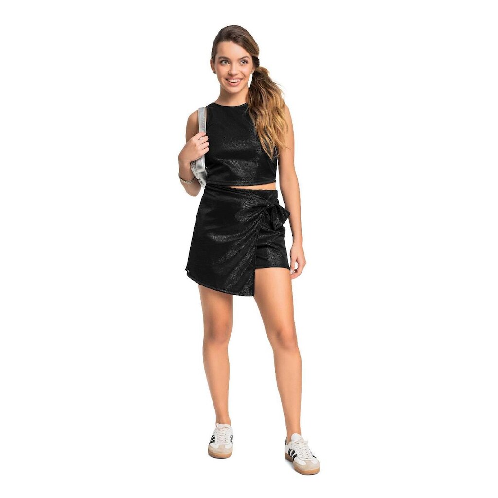 Conjunto Top Short-Saia Tecido Gloss