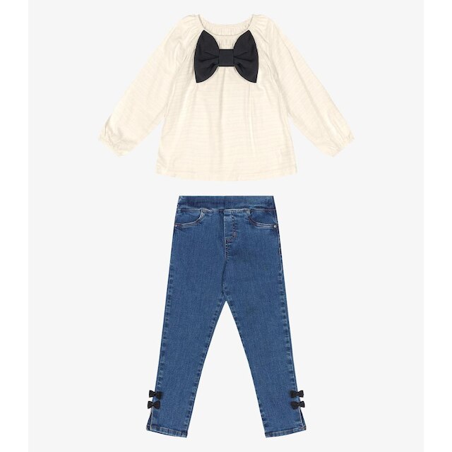 Conjunto Trick Nick Bata Com Calça Jeans Feminino