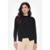 Conjunto Twin Sett Pink Tricot Com Blusa Manga Curta e Casaco Trançado Feminino - Preto
