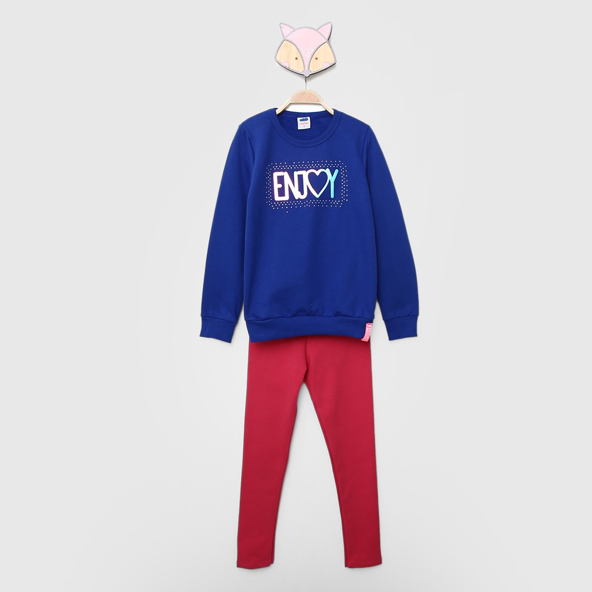 Conjuntos Longo Moletom Felpado Enjoy e Legging Molecotton Marlan 24798 - Azul Royal Menor preço em Conjuntos Longo Moletom Felpado Enjoy e Legging Molecotton Marlan 24798 - Azul Royal