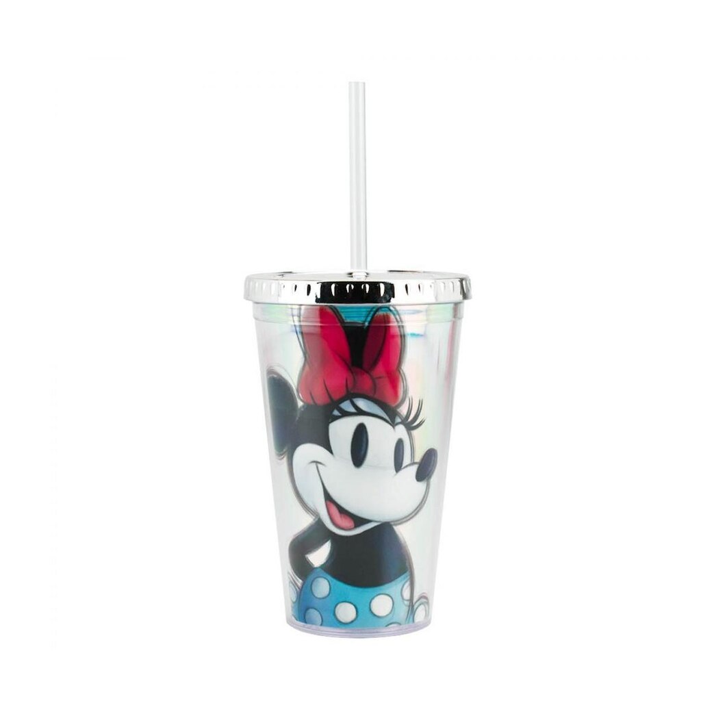 Copo Com Canudo Minnie 100 Anos 450ml - Disney