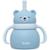 Copo de Silicone Buba Com Canudo Ursinho Azul - Azul