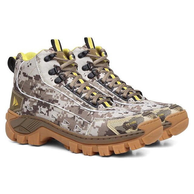 Coturno Adventure Masculino de Couro Legitimo Nobre Solado Robusto Seguro Resistente Bota Masculina