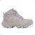 Coturno Bota Feminino Trilha Trabalho Couro legitimo - Cinza+Rosa