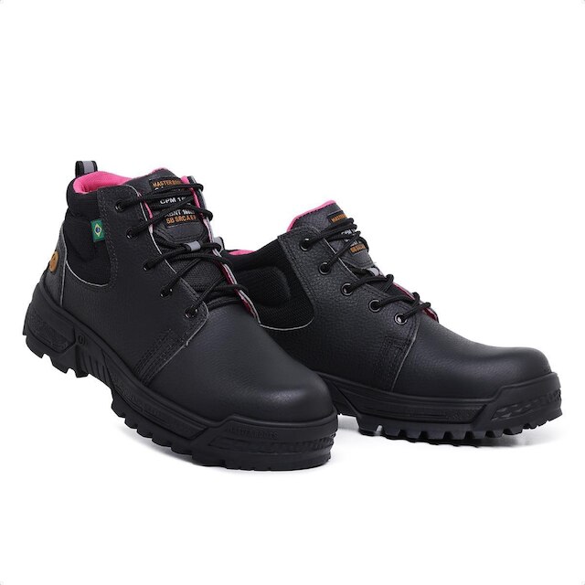 Coturno Feminino Bota Para Trabalho Epi Com C.a Bico Composite