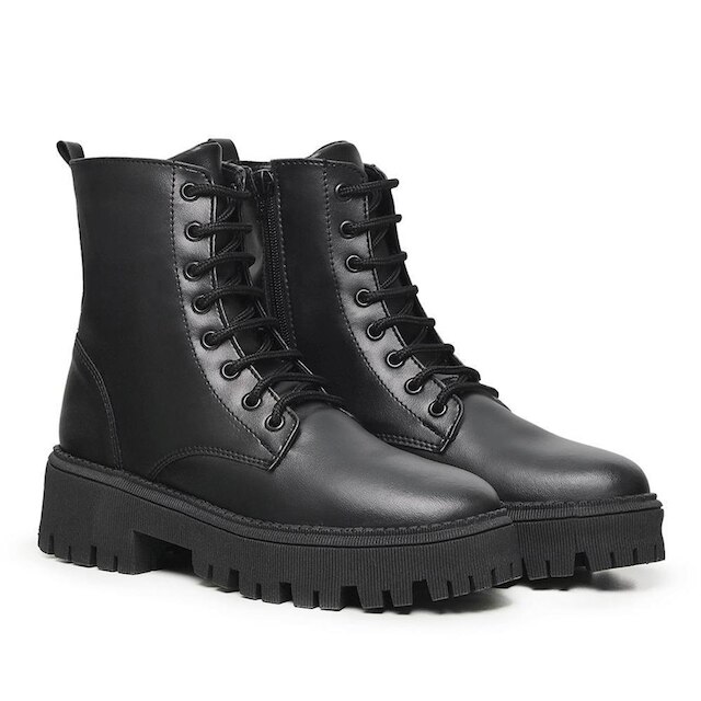 Coturno Feminino Bota Tratorado Plataforma Improvizzo