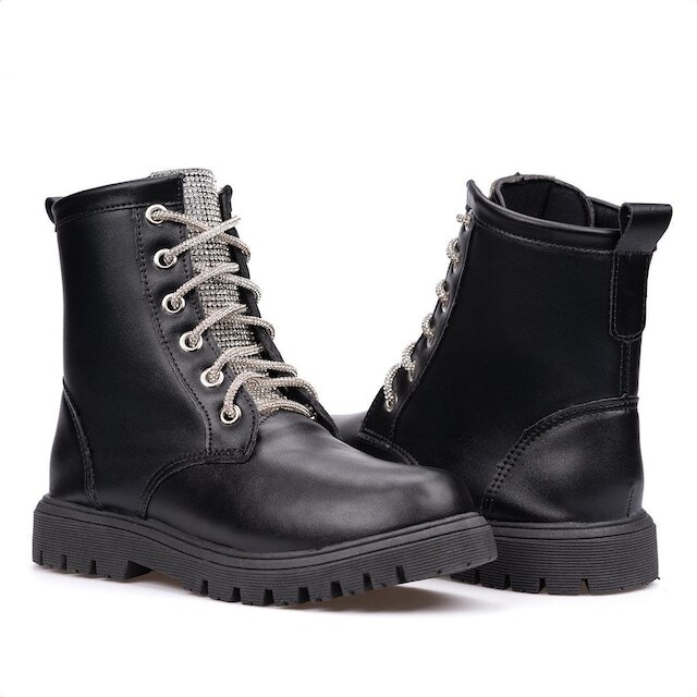 Coturno Feminino Infantil Menina Cadarço De Strass Blogueira