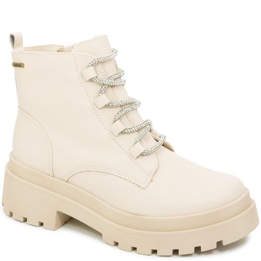 Coturno Feminino Tratorado Cadarço Strass Dakota G9861