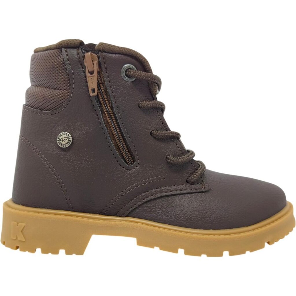 Coturno Infantil Menino Casual Dia a Dia Passeio Escola Tratorado com Zíper Conforto Kidy 086-0126