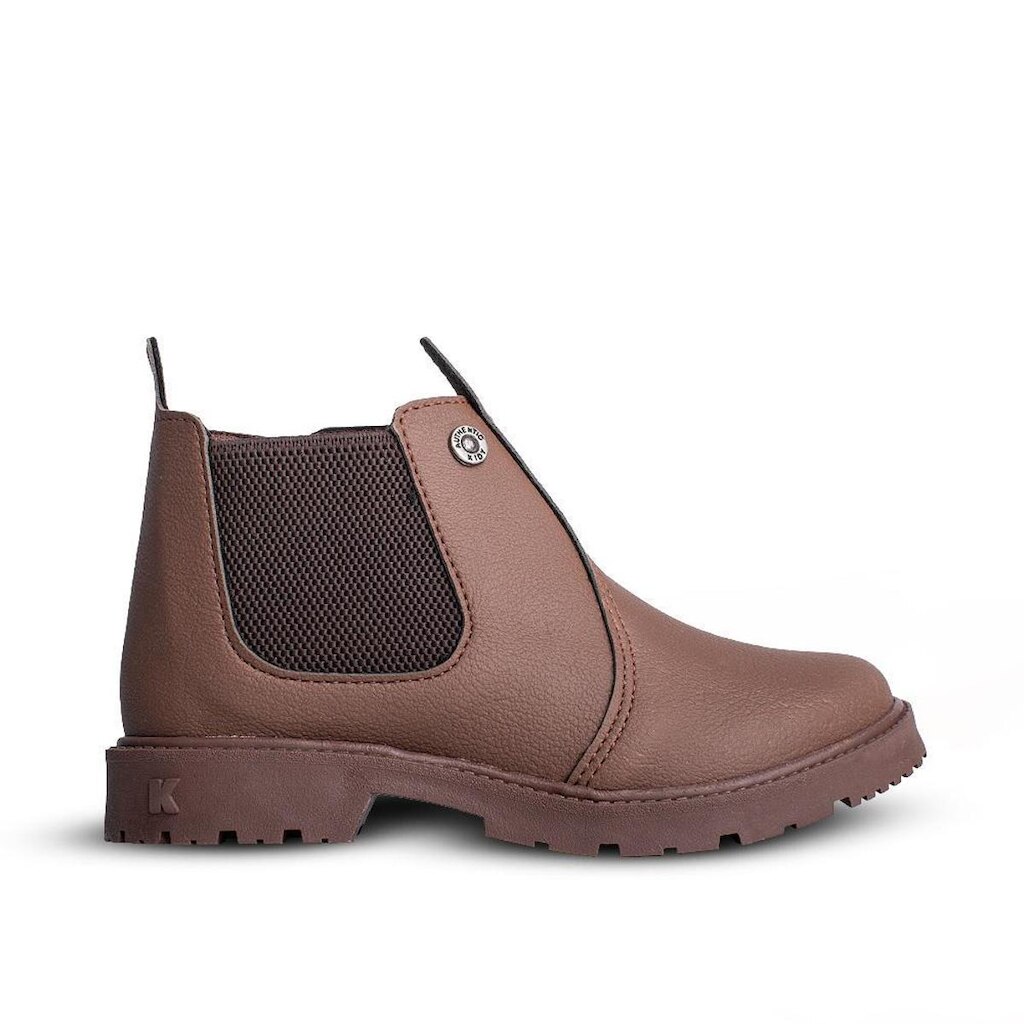 Coturno Infantil Menino Kidy Walk Marrom Jeca Chelsea Bota Cano Curto Confortável Leve Anatômico