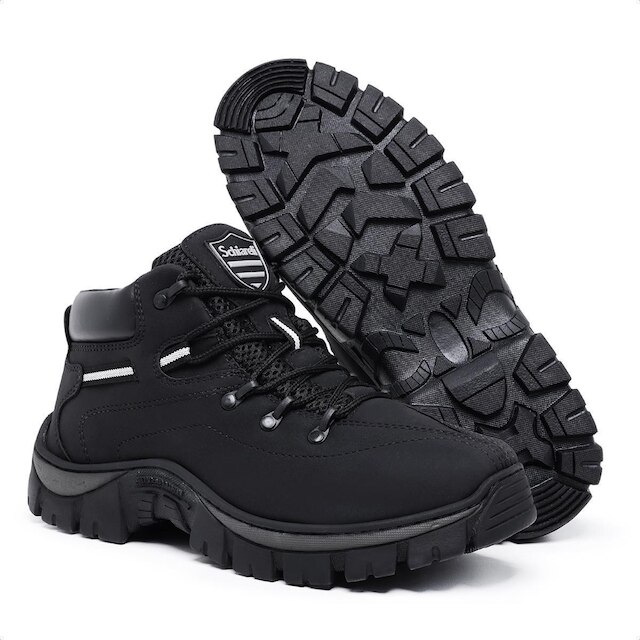 Coturno Masculino Adventure Bota Couro Sintetico Macia 2170