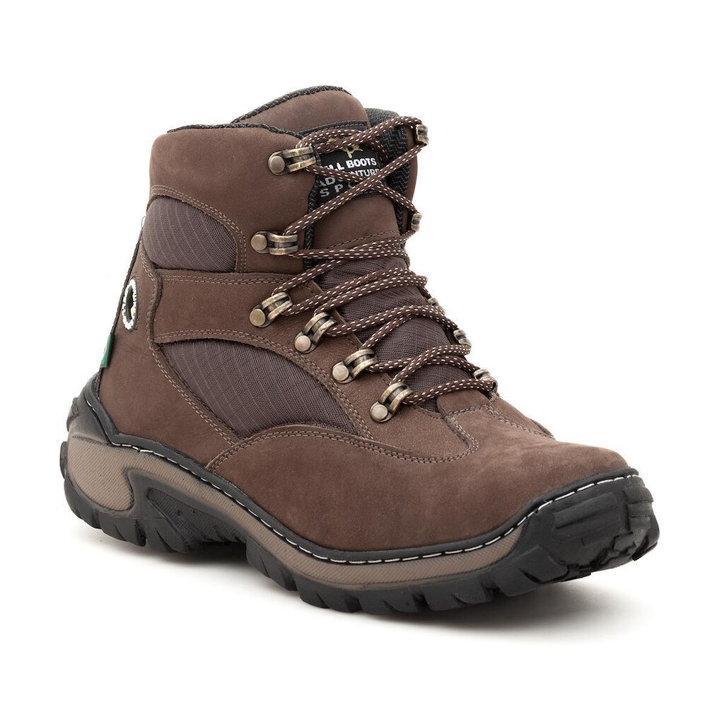 Coturno Masculino Adventure Couro Cano Médio Acolchoado