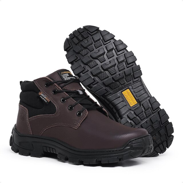 Coturno Masculino Bota Para Trabalho Epi Com C.a Couro Legitimo