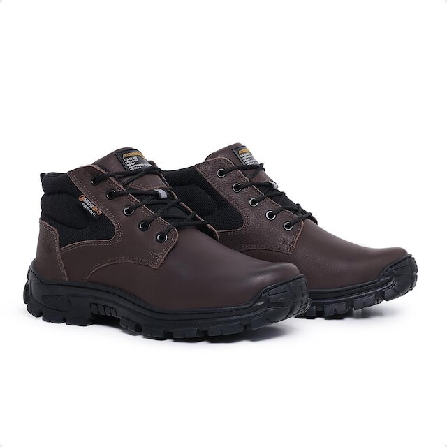 Coturno Masculino Bota Para Trabalho Epi Com C.a Couro Legitimo