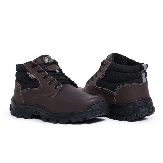 Coturno Masculino Bota Para Trabalho Epi Com C.a Couro Legitimo