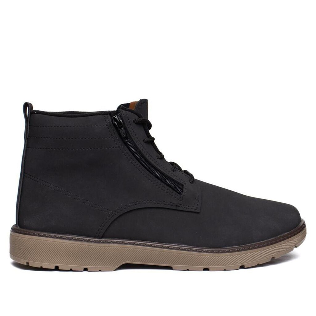 Coturno Masculino Br Sport Com Zíper Preto