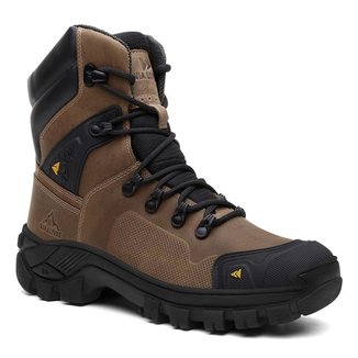 Coturno Masculino de Couro Bovino Legitimo Solado Tratorado Biqueira Frontal Bota Masculina