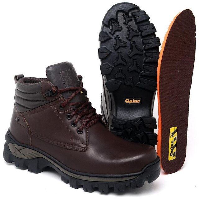 Coturno Masculino Militar Bota Segurança Cano Curto Em Couro
