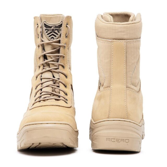 Coturno Masculino Militar Couro Acerto Selva Cano Alto