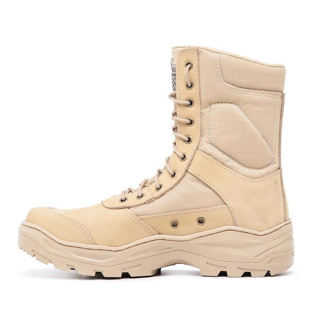 Coturno Masculino Militar Couro Acerto Selva Cano Alto
