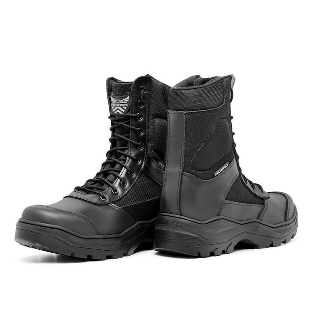Coturno Masculino Militar Couro Acerto Selva Cano Alto