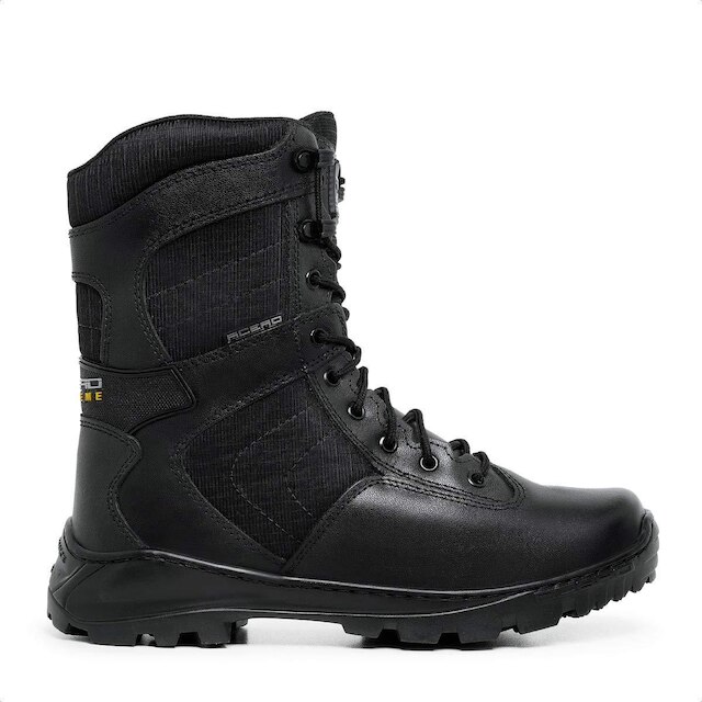 Coturno Militar Masculino Couro Cano Alto Acero Extreme