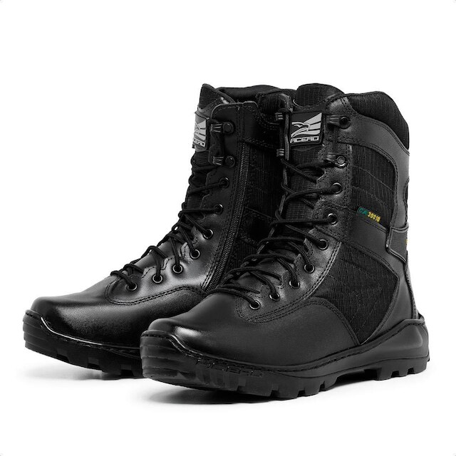 Coturno Militar Masculino Couro Cano Alto Acero Extreme