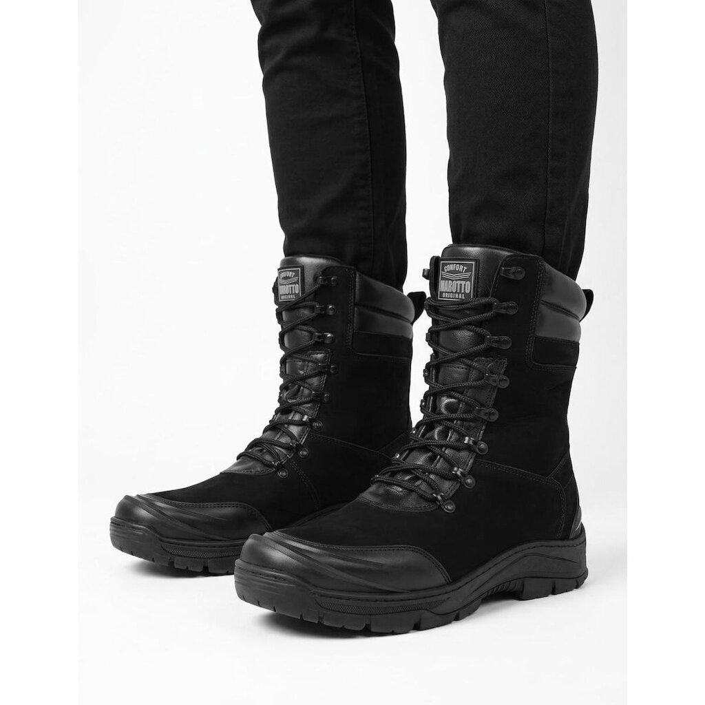 Coturno Militar Masculino Couro Nobuck Impermeável