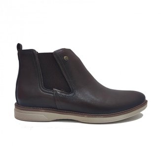 Coturno Pegada Em Couro Masculino 126752