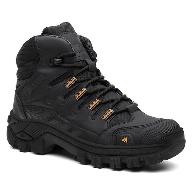 Coturno Resistente Bota De Couro Masculina Antiderrapante C.A