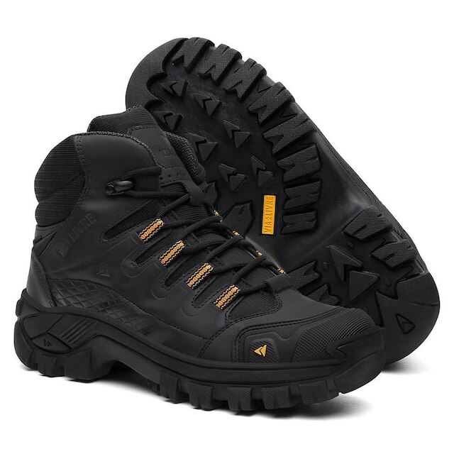 Coturno Resistente Bota De Couro Masculina Antiderrapante C.A