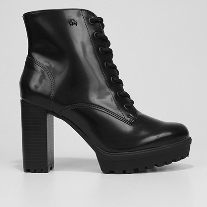 Coturno Via Marte Salto Alto Tratorado Feminino - Feminino