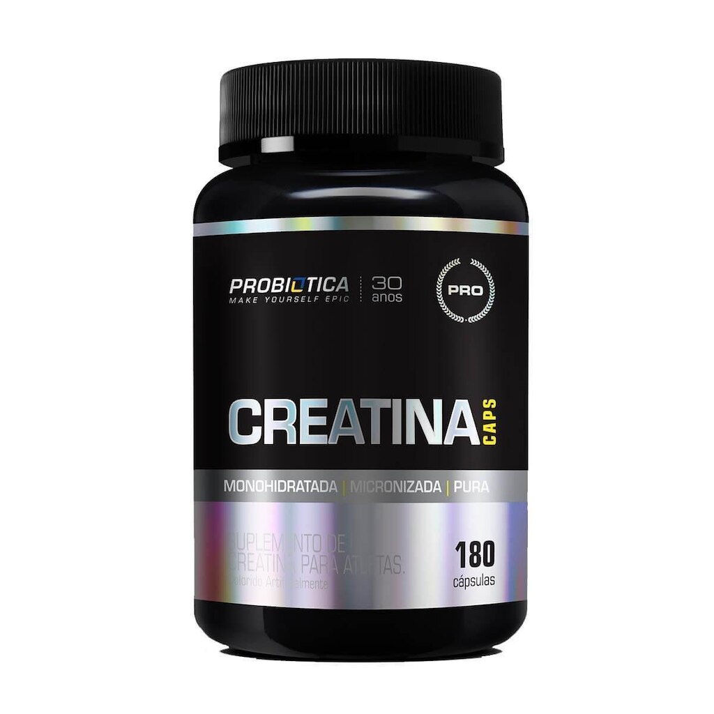 Creatina Monohidratada Probiótica 180 Cápsulas
