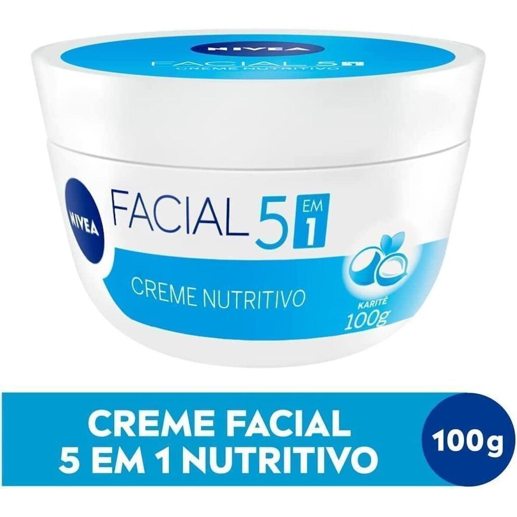 Creme Facial Nutritivo, Nivea, 100g, sensação não oleosa, 24h de hidratação