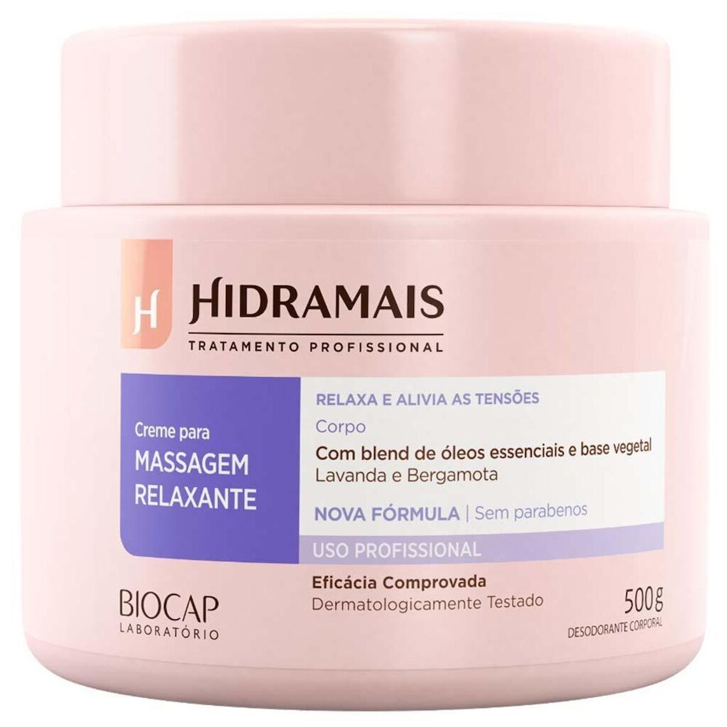 Creme para massagem Hidramais Relaxante 500g
