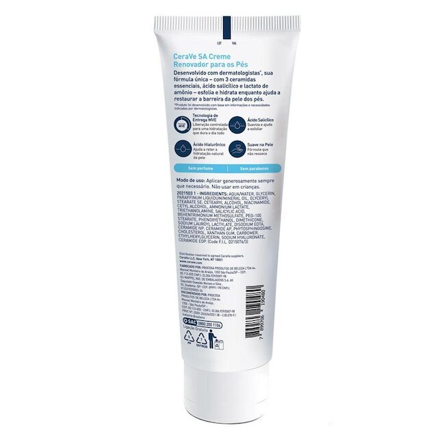 Creme Renovador para os Pés Cerave SA 88g