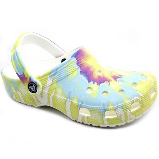 Crocs Clog Classic Tie Dye - Amarelo