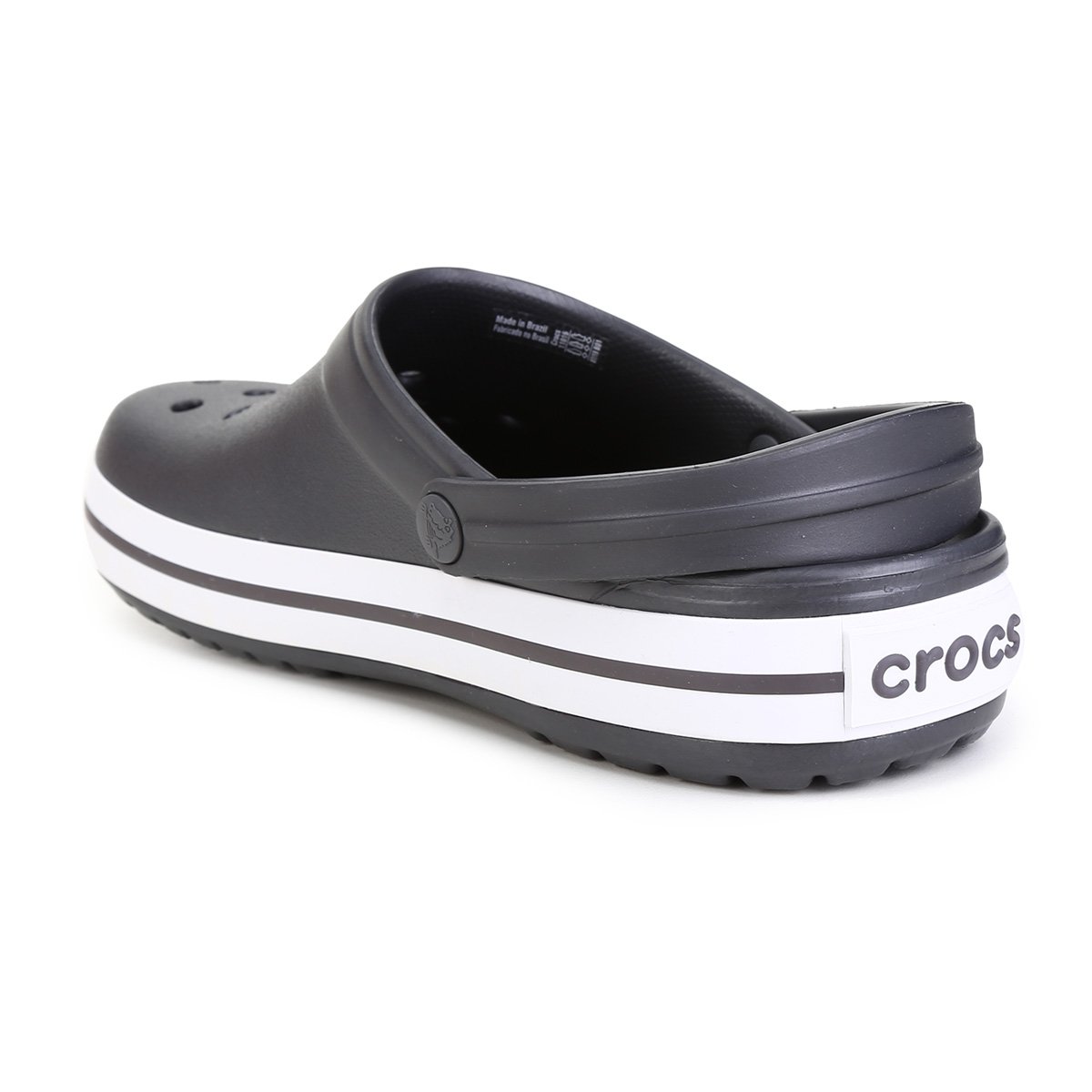 crocs cinza e branco
