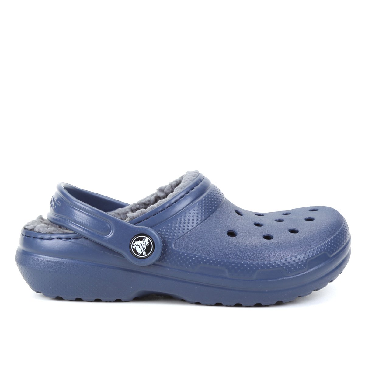 Crocs Infantil Classic Lined Clog K - Marinho Menor preço em Crocs Infantil Classic Lined Clog K - Marinho