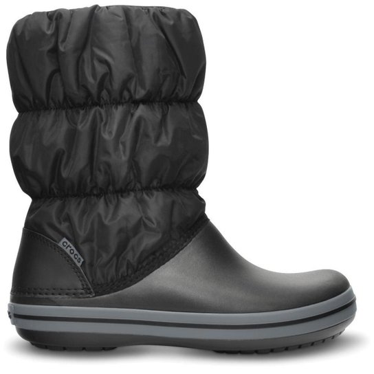 Crocs Winter Puff Boot Women Black/Charcoal - Preto+Cinza