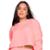 Cropped Blusa Moletinho Serra e Mar Modas Gringa Manga Longa Roupa Blogueiro Moda Casual - Rosa