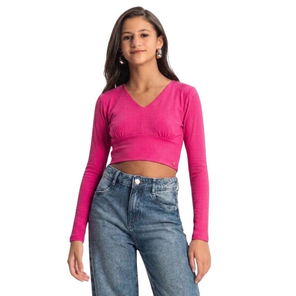 CROPPED BRILHO JUVENIL MENINA MINTY